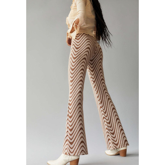 Urban Outfitters UO Bryn Pull-On Flare Soft Pants in Brown - Picture 3 of 16